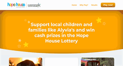 Desktop Screenshot of hopehouselottery.org.uk